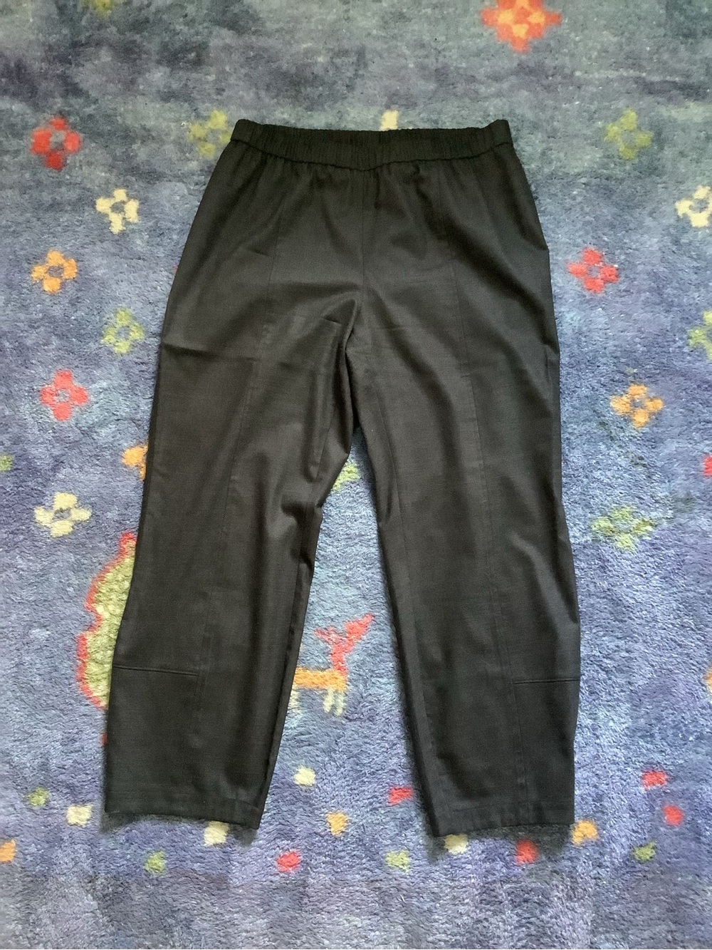 Eileen Fisher Charcoal Grey Lightweight Wool Lantern Pants sz S